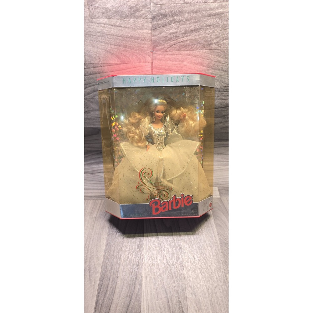 Vintage 1992 Happy Holidays Silver Special Edition Barbie Doll Mattel #1429